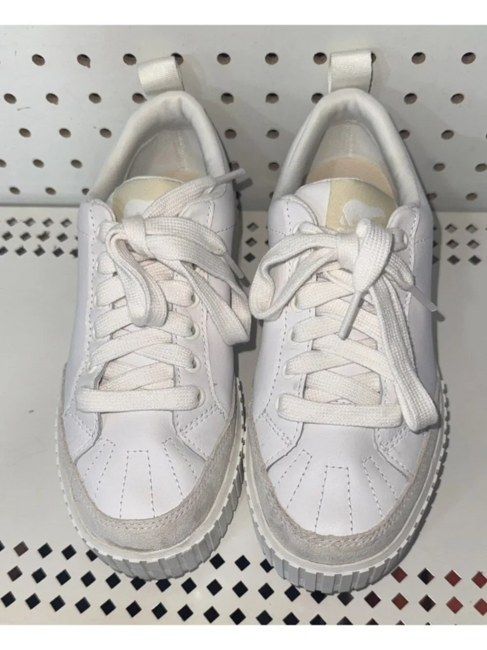 Sorel Ona Ave Low Womens Leather Waterproof Casual Shoes Sneakers Size 6.5 White